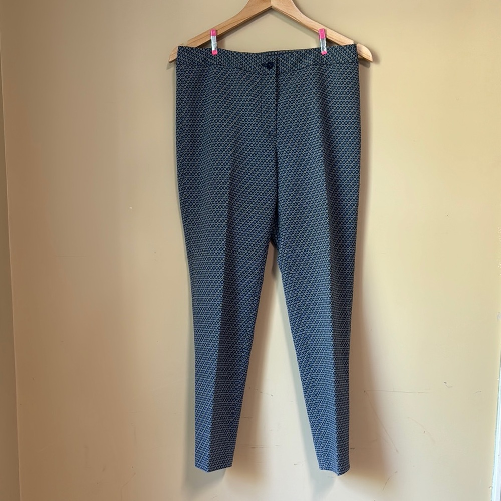J. Mclaughlin Blue Patterned Pants - image 1